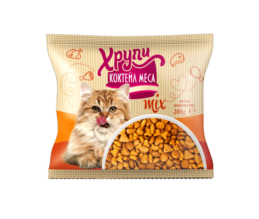 Хрупи Коктейл меса 200 g — за котки