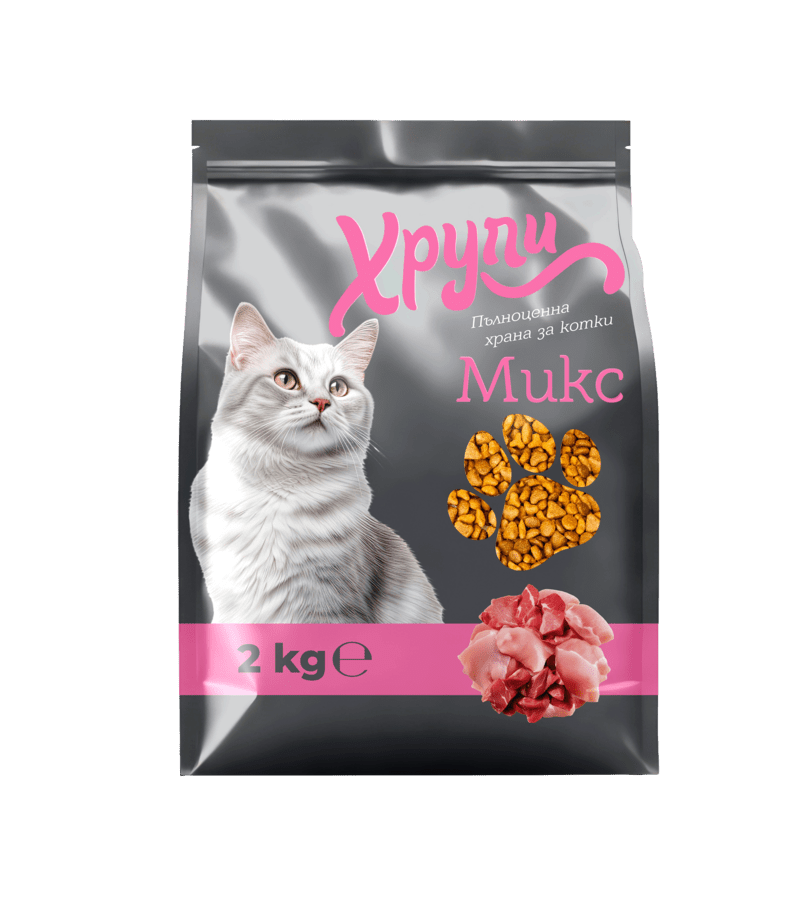 Хрупи Микс 2 kg — за котки