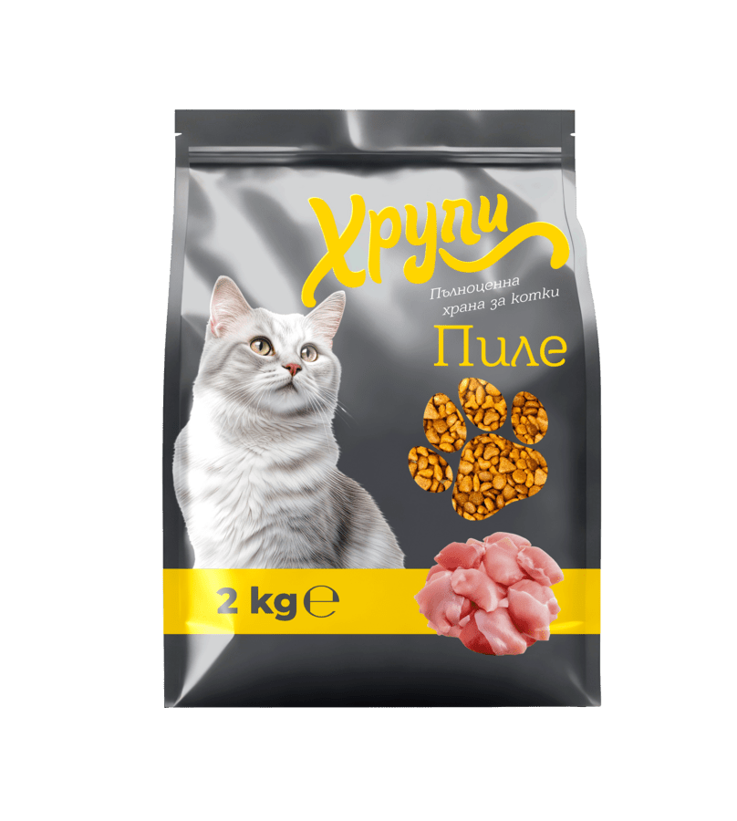 Хрупи Пилешко 2 kg — за котки